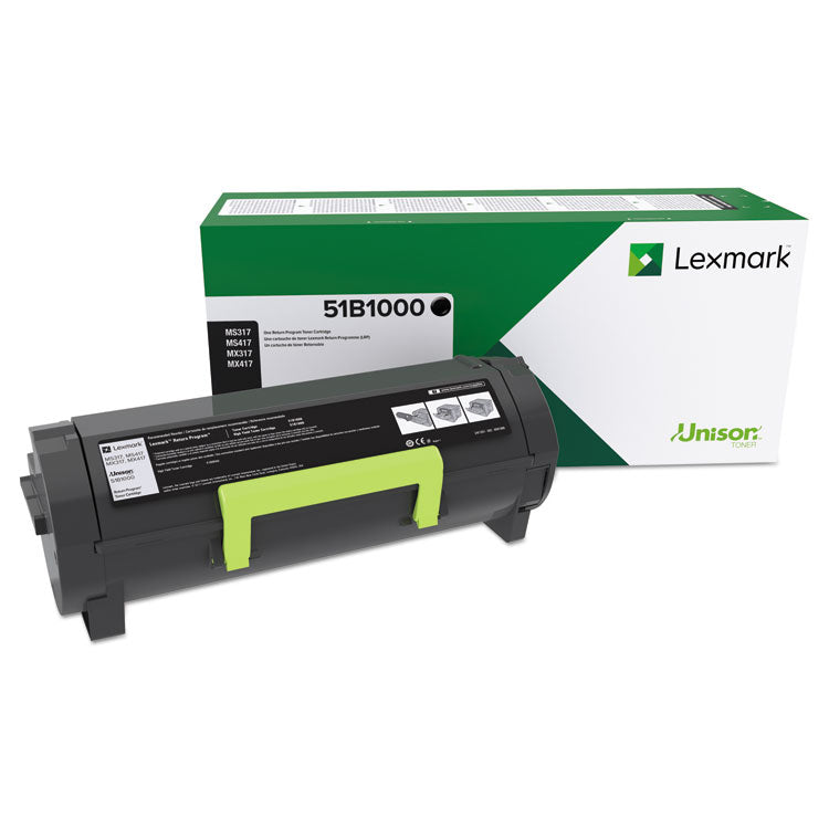 Lexmark - 51B1000 Unison Toner, 2,500 Page-Yield, Black