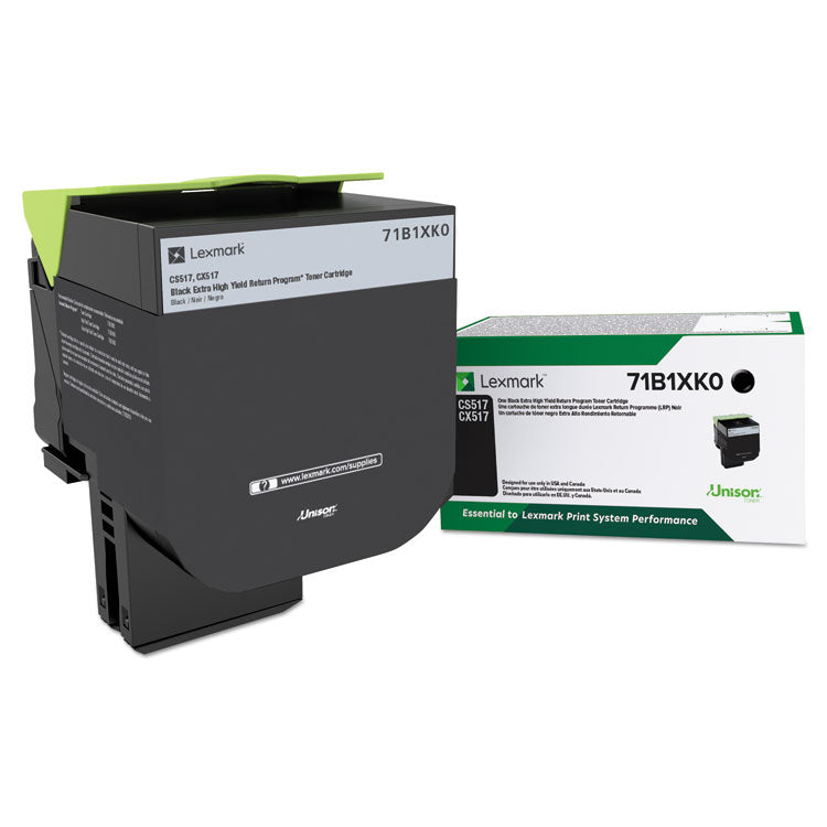 Lexmark - 71B1XK0 Unison Extra High-Yield Toner, 8,000 Page-Yield, Black