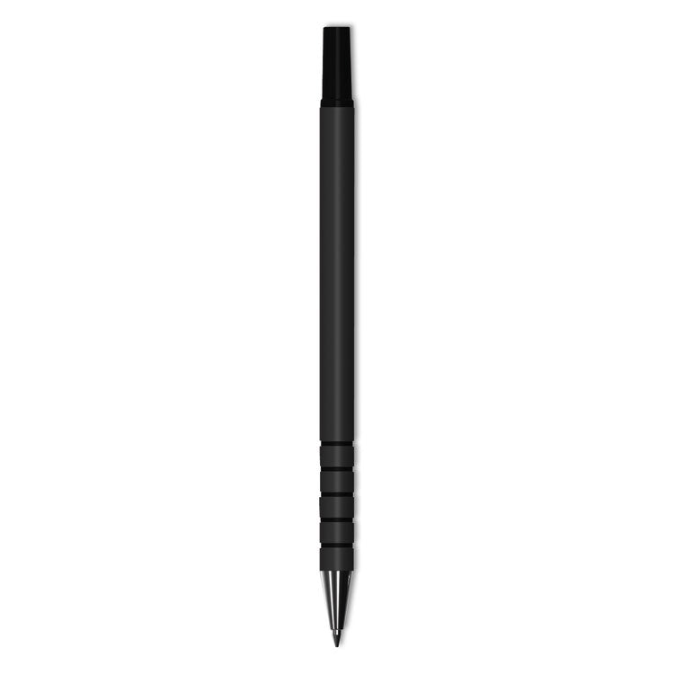 Universal - Replacement Ballpoint Counter Pen, Medium 1 mm, Black Ink, Black, 6/Pack