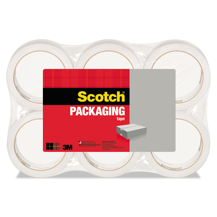 Scotch - 3350 General Purpose Packaging Tape with Dispenser, 3" Core, 1.88" x 109 yds, Clear, 6/Pack