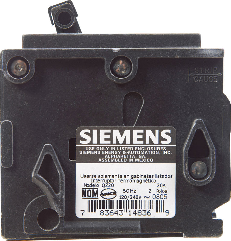 SIEMENS - Siemens 20 amps Standard 2-Pole Circuit Breaker