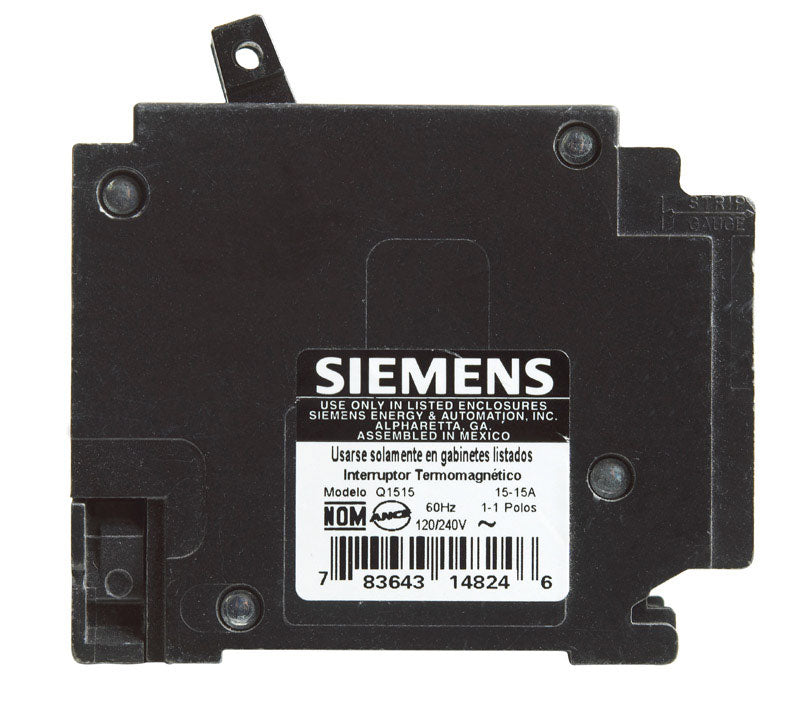 SIEMENS - Siemens 15/15 amps Tandem Single Pole Circuit Breaker