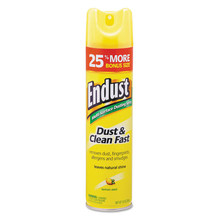 Diversey - Endust Multi-Surface Dusting and Cleaning Spray, Lemon Zest, 12.5 oz Aerosol Spray