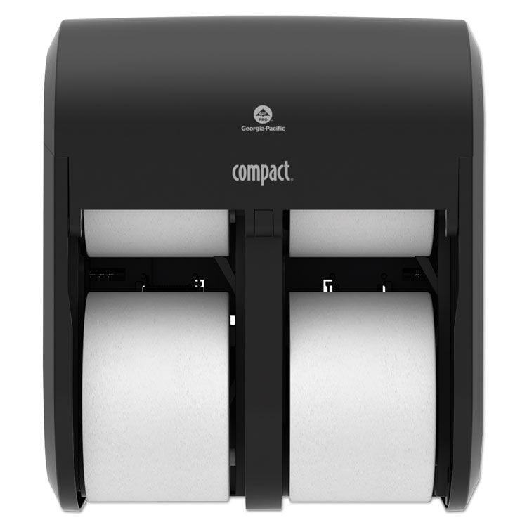 Georgia Pacific Professional - Compact Quad Vertical 4-Roll Coreless Dispenser, 11.75 x 6.9 x 13.25, Black