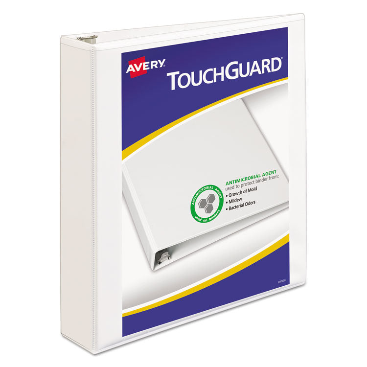 Avery - TouchGuard Protection Heavy-Duty View Binders with Slant Rings, 3 Rings, 1.5" Capacity, 11 x 8.5, White