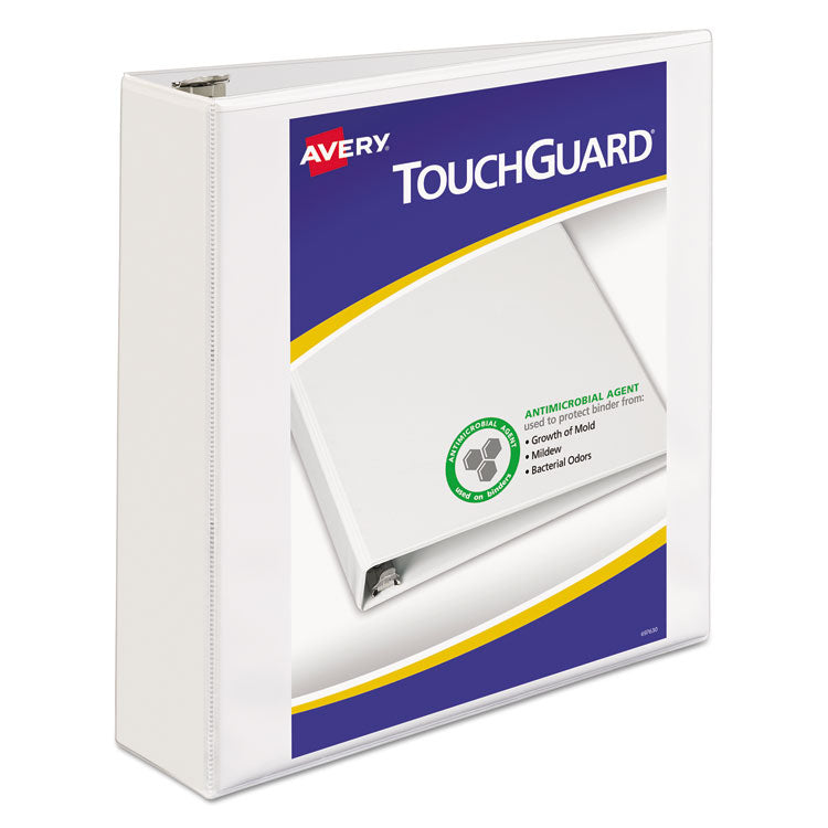 Avery - TouchGuard Protection Heavy-Duty View Binders with Slant Rings, 3 Rings, 2" Capacity, 11 x 8.5, White