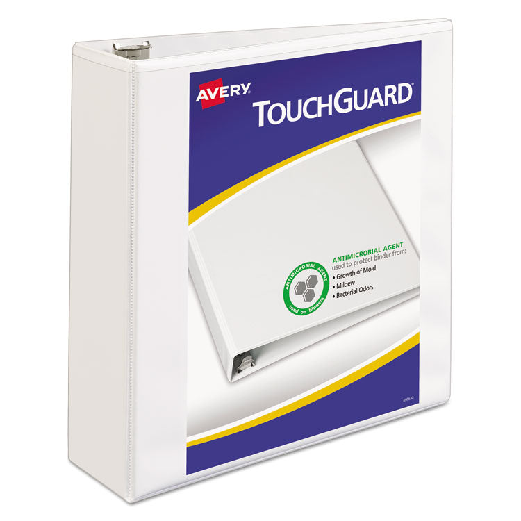 Avery - TouchGuard Protection Heavy-Duty View Binders with Slant Rings, 3 Rings, 3" Capacity, 11 x 8.5, White