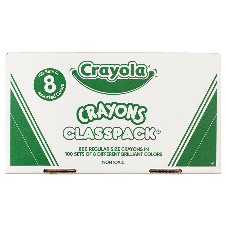 Crayola - Classpack Regular Crayons, 8 Colors, 800/Box