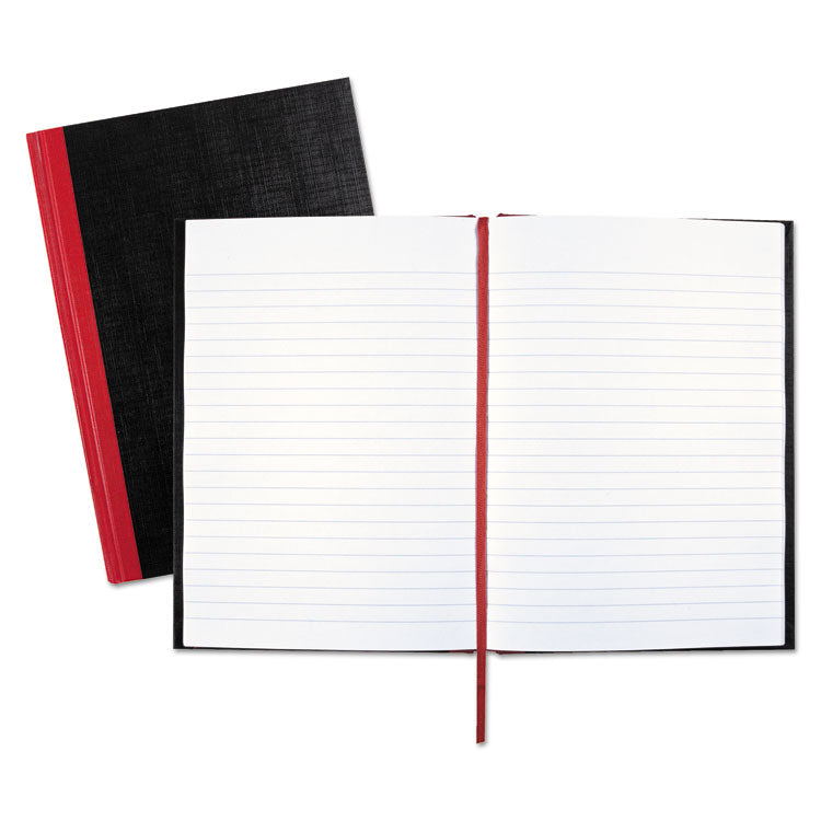 Black n' Red - Hardcover Casebound Notebooks, SCRIBZEE Compatible, 1-Subject, Wide/Legal Rule, Black Cover, (96) 8.25 x 5.63 Sheets