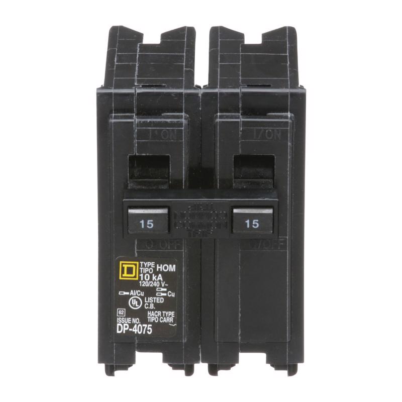 SQUARE D - Square D HomeLine 15 amps Surge 2-Pole Circuit Breaker