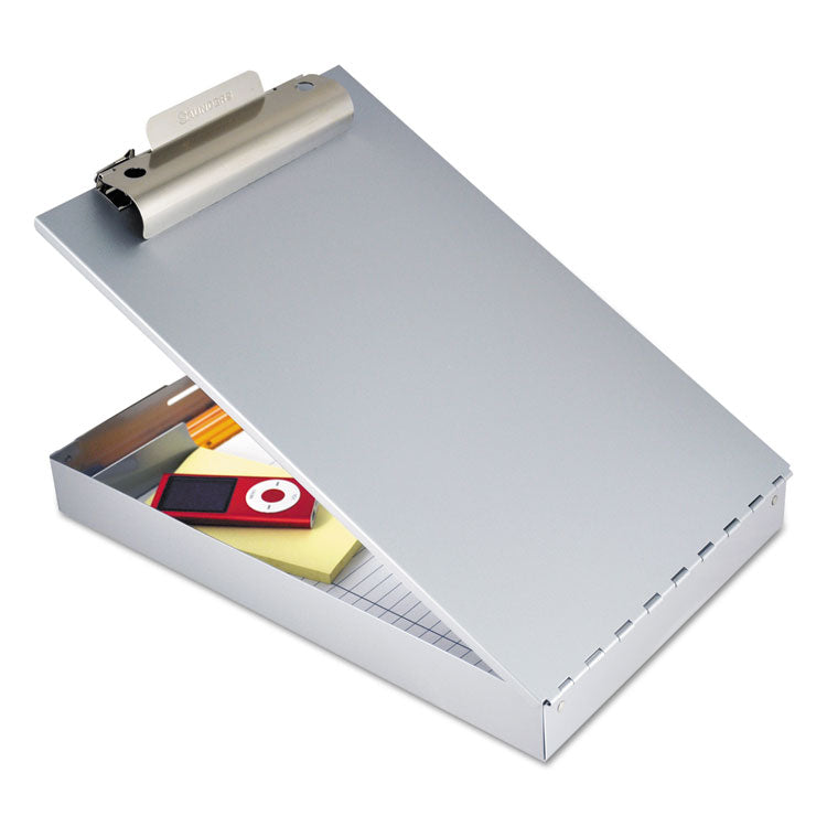 Saunders - Redi-Rite Aluminum Storage Clipboard, 1" Clip Capacity, Holds 8.5 x 11 Sheets, Silver