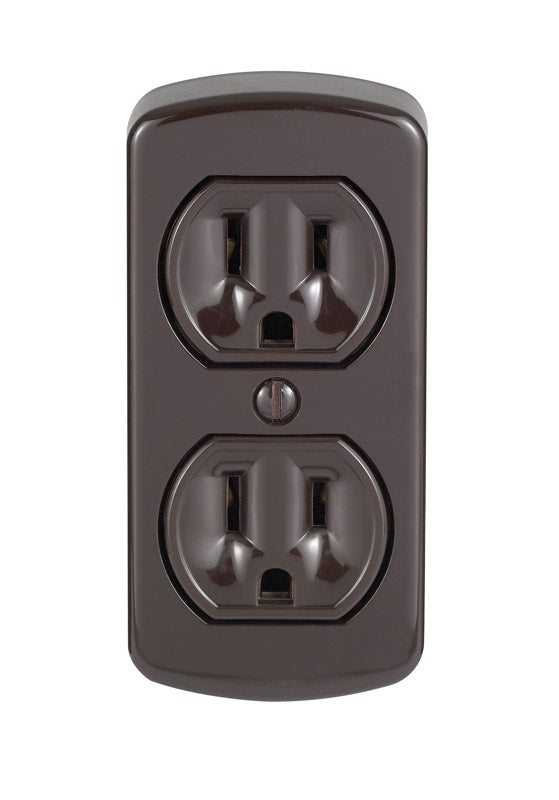 LEVITON - Leviton 15 amps 125 V Duplex Brown Outlet 5-15R 1 pk [00091-000]