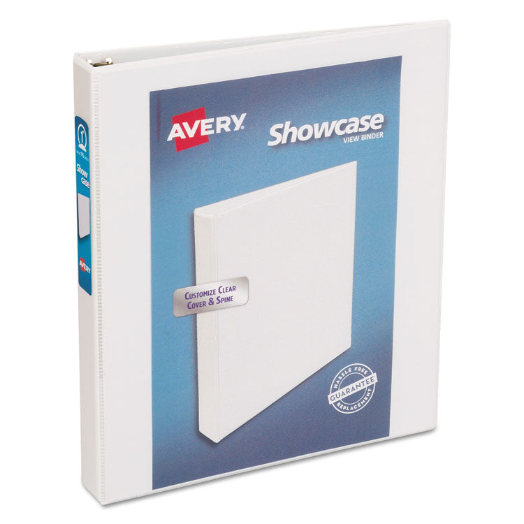 Avery - Showcase Economy View Binder with Round Rings, 3 Rings, 1" Capacity, 11 x 8.5, White