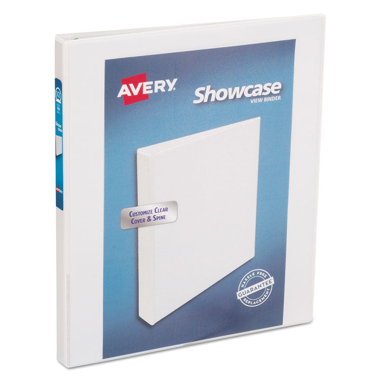 Avery - Showcase Economy View Binder with Round Rings, 3 Rings, 0.5" Capacity, 11 x 8.5, White