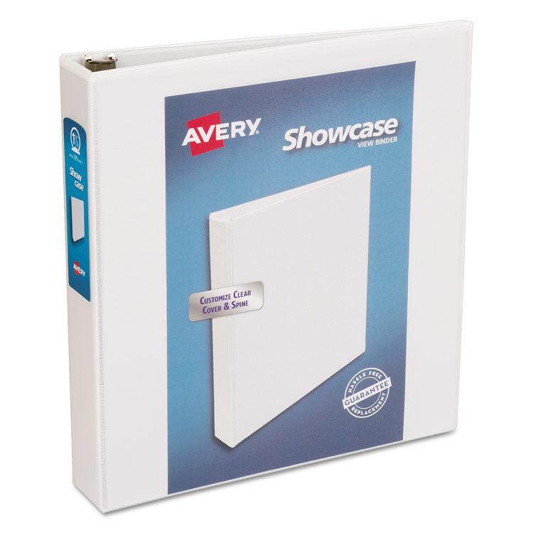 Avery - Showcase Economy View Binder with Round Rings, 3 Rings, 1.5" Capacity, 11 x 8.5, White