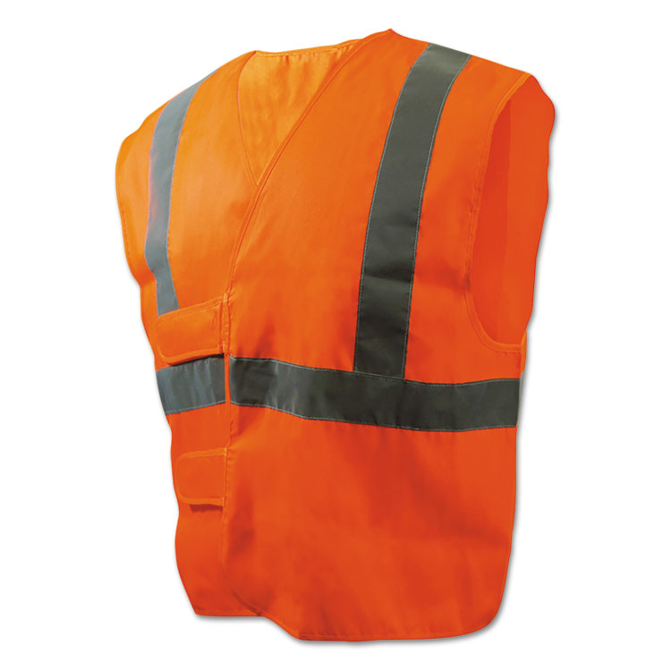 Boardwalk - Class 2 Safety Vests, Standard, Orange/Silver