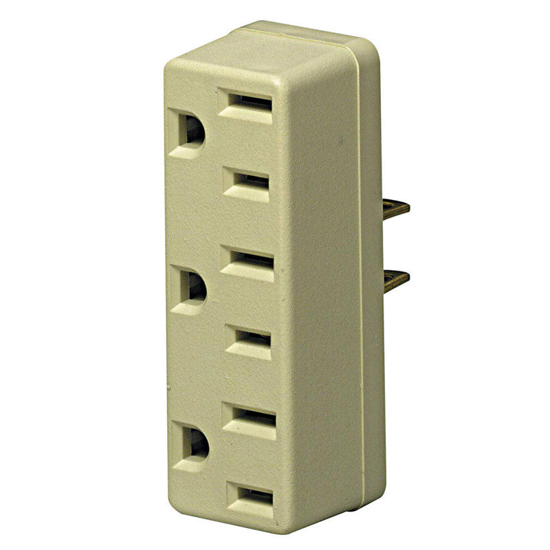LEVITON - Leviton Polarized 3 outlets Outlet Adapter 1 pk [00698-00I]