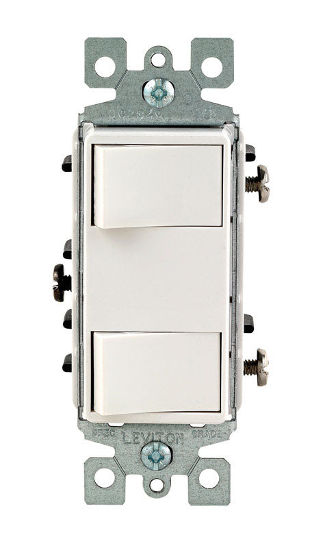 DECORA - Leviton Decora 15 amps Rocker Switch White 1 pk