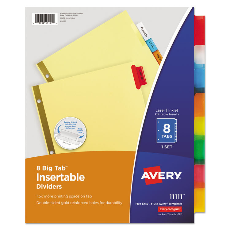 Avery - Insertable Big Tab Dividers, 8-Tab, Letter (7718968)