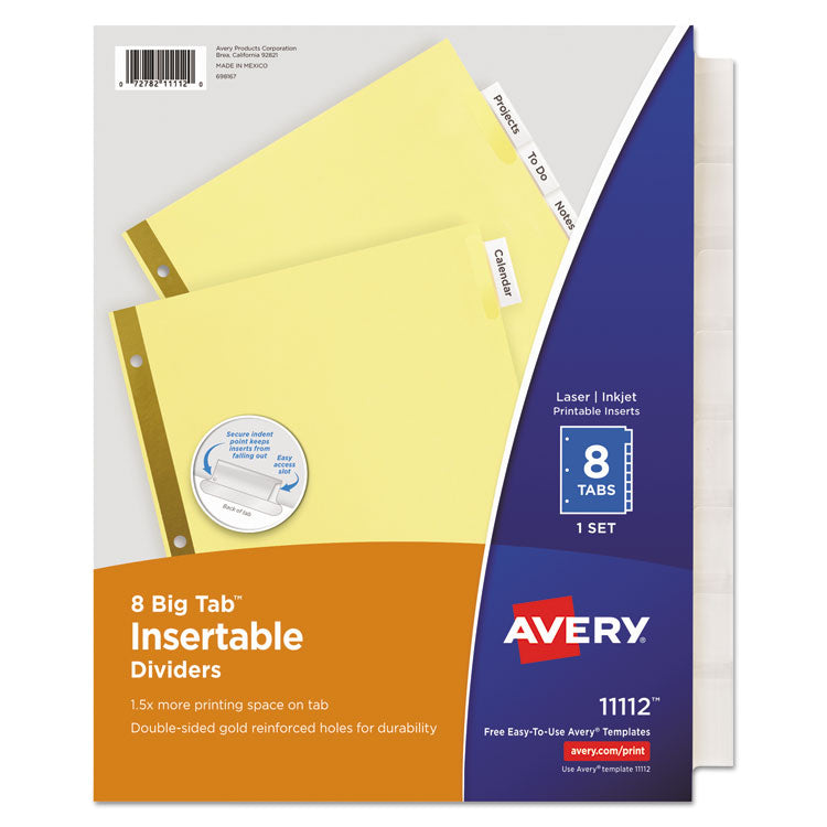 Avery - Insertable Big Tab Dividers, 8-Tab, Letter (7718976)