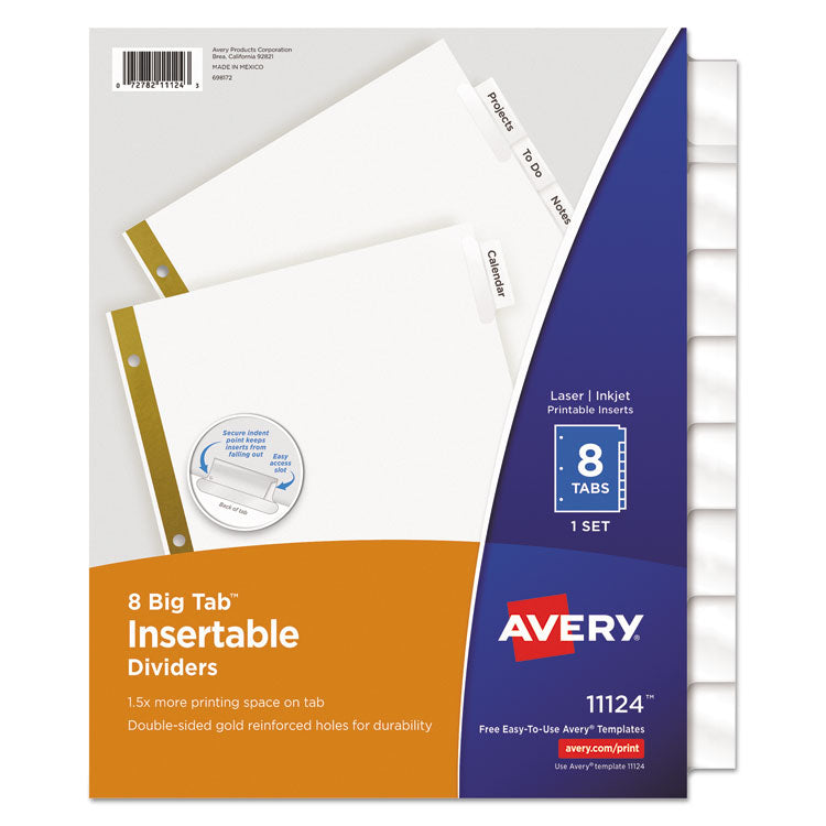 Avery - Insertable Big Tab Dividers, 8-Tab, Letter (6900419)