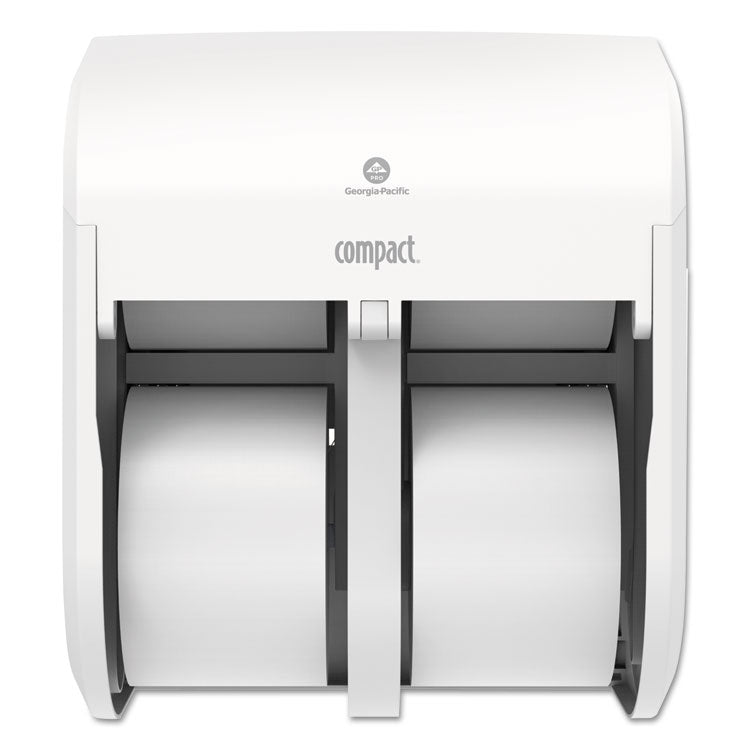 Georgia Pacific Professional - Compact Quad Vertical 4-Roll Coreless Tissue Dispenser, 12.06 x 8 x 14.44, White