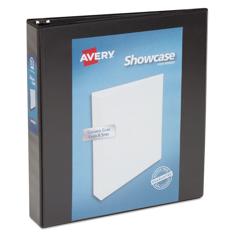 Avery - Showcase Economy View Binder with Round Rings, 3 Rings, 1.5" Capacity, 11 x 8.5, Black