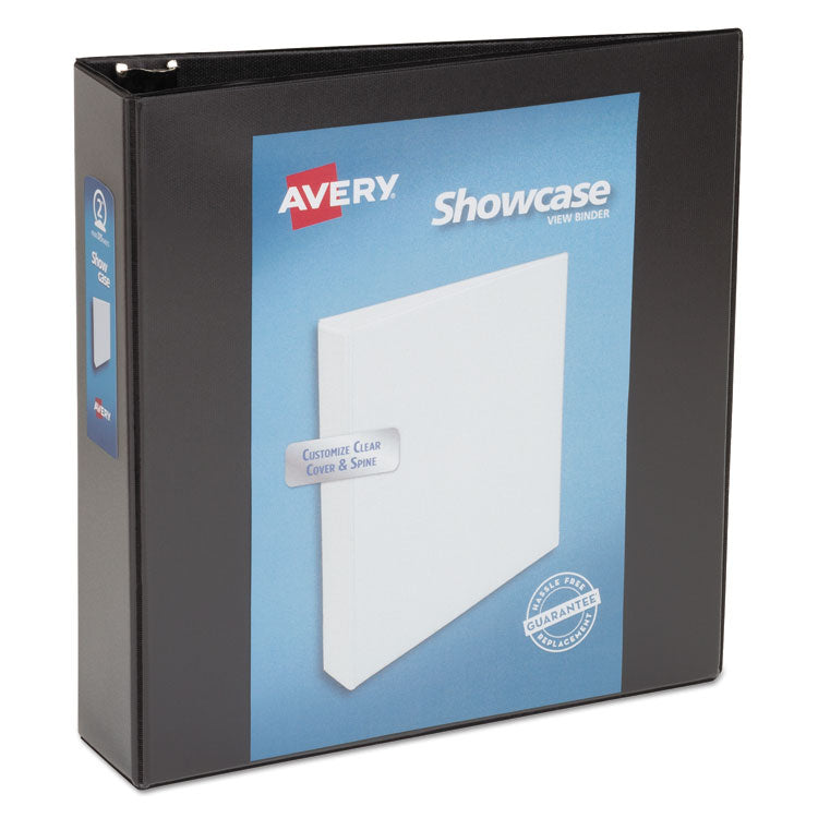 Avery - Showcase Economy View Binder with Round Rings, 3 Rings, 2" Capacity, 11 x 8.5, Black