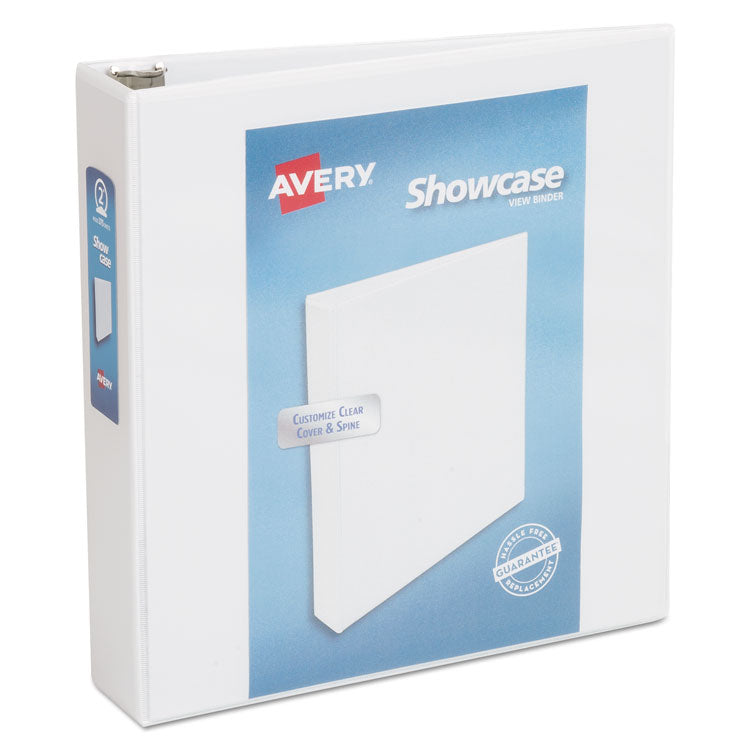 Avery - Showcase Economy View Binder with Round Rings, 3 Rings, 2" Capacity, 11 x 8.5, White