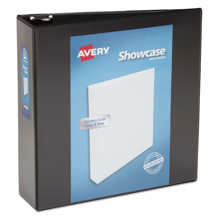 Avery - Showcase Economy View Binder with Round Rings, 3 Rings, 3" Capacity, 11 x 8.5, Black