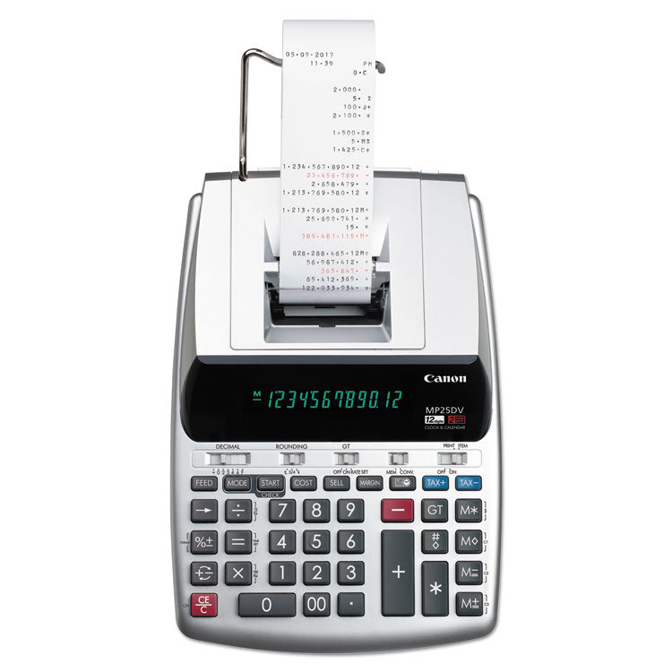 Canon - MP25DV 12-Digit Ribbon Printing Calculator, Black/Red Print, 4.3 Lines/Sec