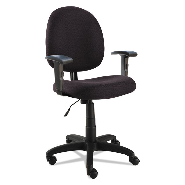 Alera - Alera Essentia Series Swivel Task Chair with Adjustable Arms, Supports Up to 275 lb, 17.71" to 22.44" Seat Height, Black