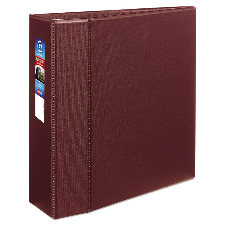 Avery - Heavy-Duty Non-View Binder with DuraHinge and Locking One Touch EZD Rings, 3 Rings, 4" Capacity, 11 x 8.5, Maroon