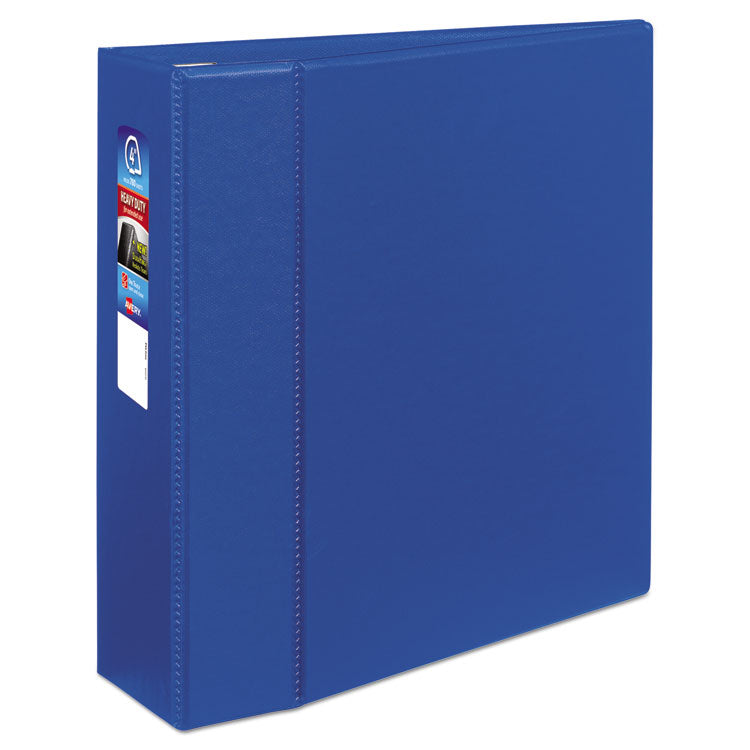 Avery - Heavy-Duty Non-View Binder with DuraHinge and Locking One Touch EZD Rings, 3 Rings, 4" Capacity, 11 x 8.5, Blue