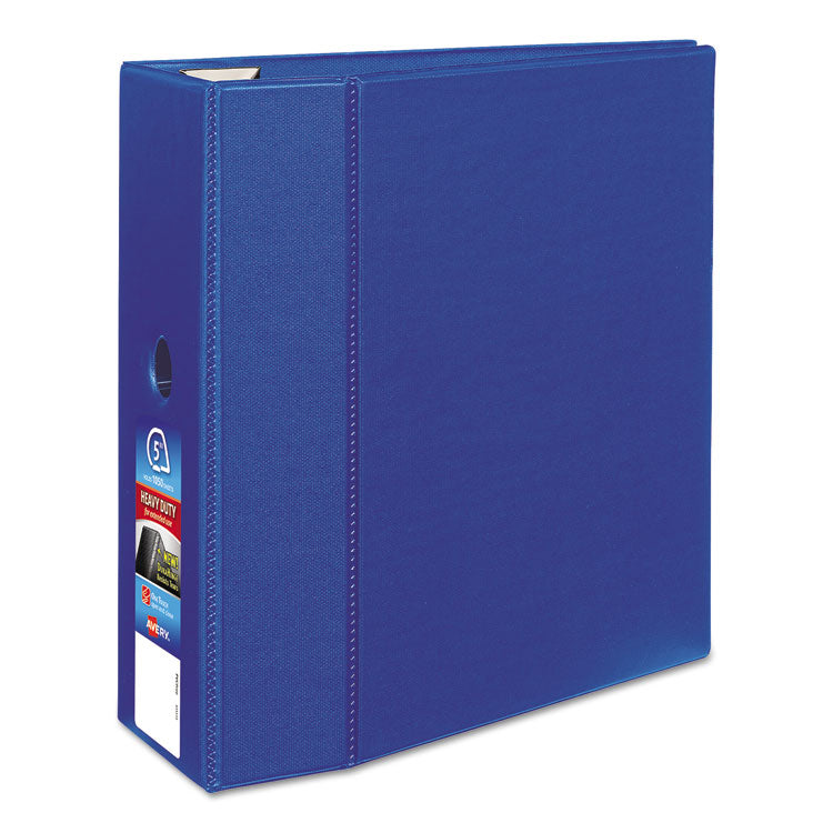 Avery - Heavy-Duty Non-View Binder with DuraHinge, Locking One Touch EZD Rings and Thumb Notch, 3 Rings, 5" Capacity, 11 x 8.5, Blue