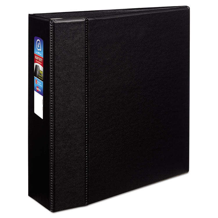 Avery - Heavy-Duty Non-View Binder with DuraHinge and Locking One Touch EZD Rings, 3 Rings, 4" Capacity, 11 x 8.5, Black