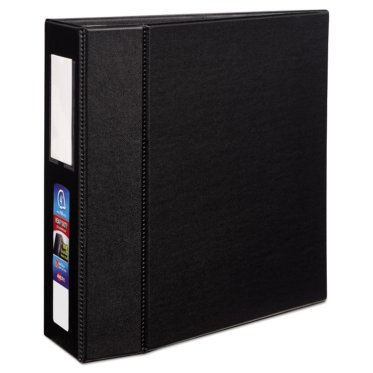 Avery - Heavy-Duty Non-View Binder with DuraHinge, Three Locking One Touch EZD Rings and Spine Label, 4" Capacity, 11 x 8.5, Black