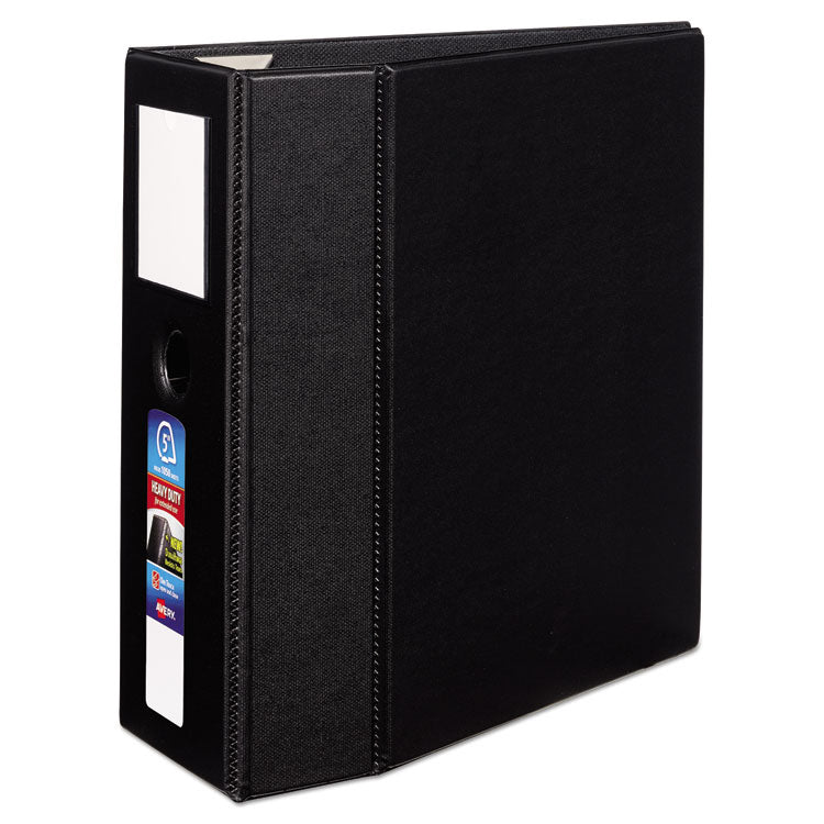 Avery - Heavy-Duty Non-View Binder, DuraHinge, Three Locking One Touch EZD Rings, Spine Label, Thumb Notch, 5" Cap, 11 x 8.5, Black