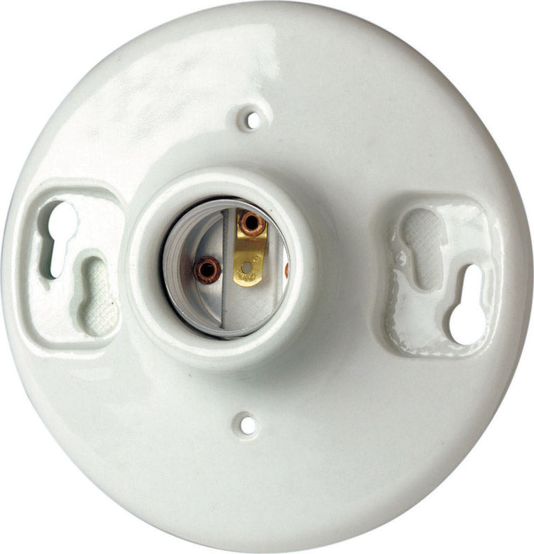 LEVITON - Leviton Porcelain Incandescent Medium Base Keyless Lampholder 1 pk [49875-000]