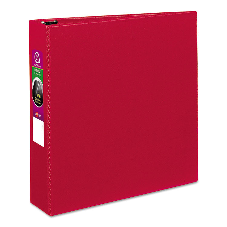 Avery - Durable Non-View Binder with DuraHinge and Slant Rings, 3 Rings, 2" Capacity, 11 x 8.5, Red