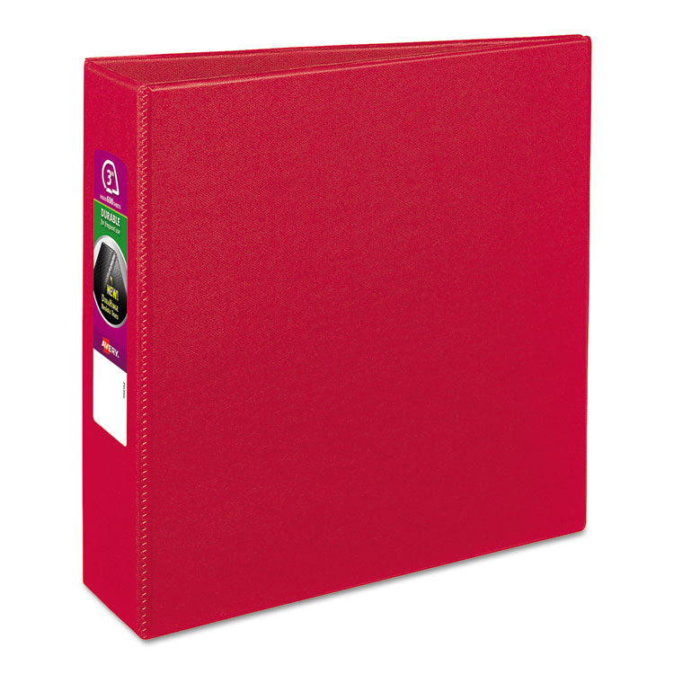 Avery - Durable Non-View Binder with DuraHinge and Slant Rings, 3 Rings, 3" Capacity, 11 x 8.5, Red