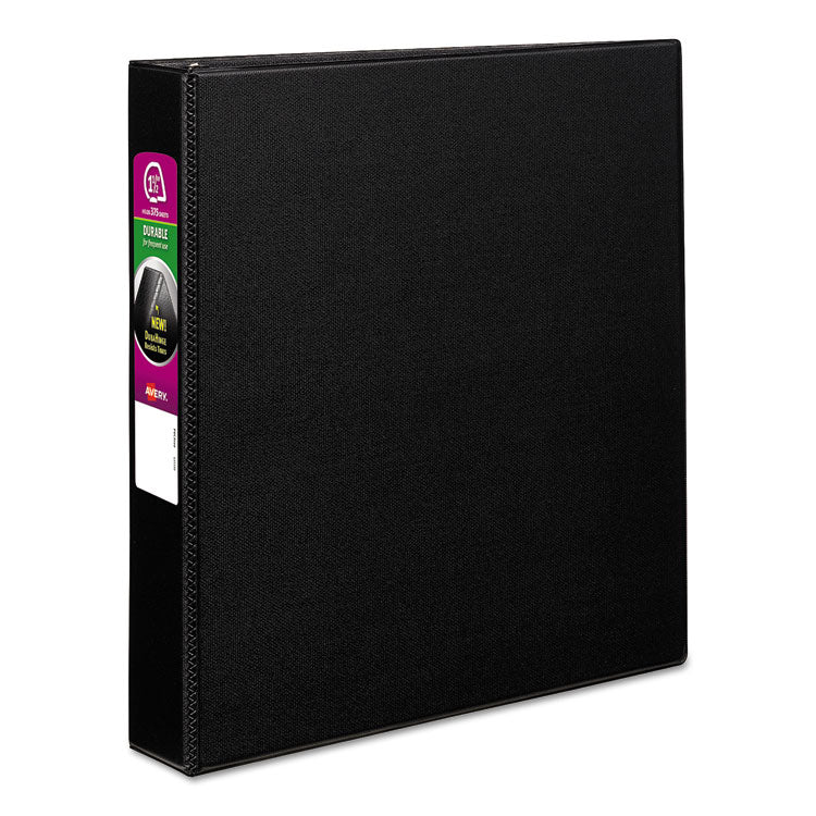 Avery - Durable Non-View Binder with DuraHinge and Slant Rings, 3 Rings, 1.5" Capacity, 11 x 8.5, Black