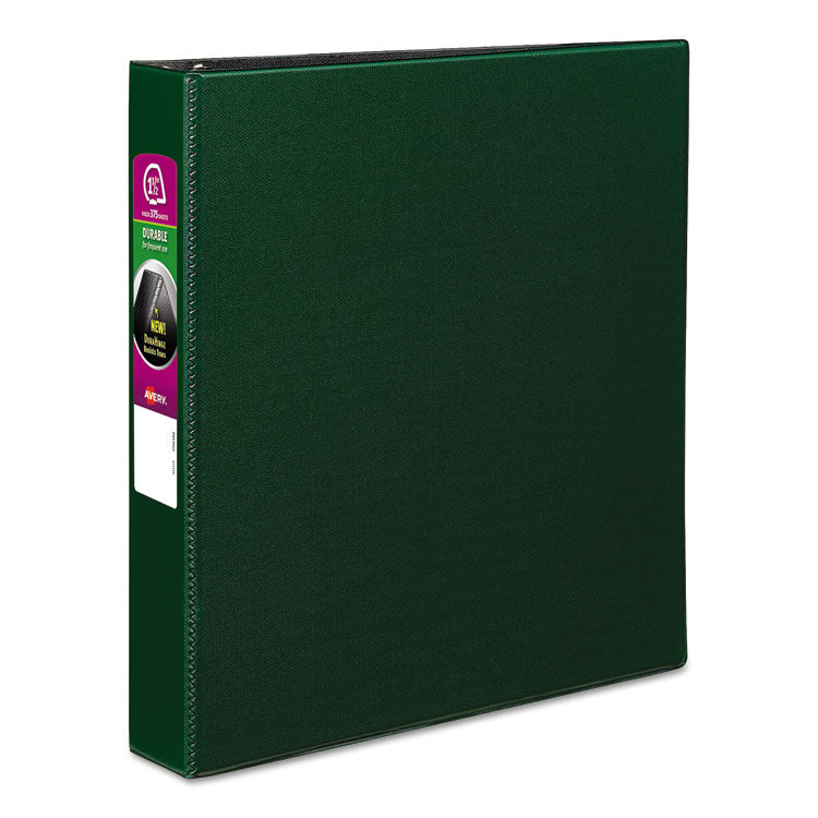 Avery - Durable Non-View Binder with DuraHinge and Slant Rings, 3 Rings, 1.5" Capacity, 11 x 8.5, Green