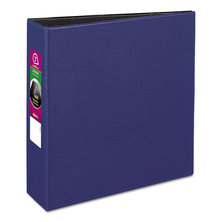 Avery - Durable Non-View Binder with DuraHinge and Slant Rings, 3 Rings, 3" Capacity, 11 x 8.5, Blue