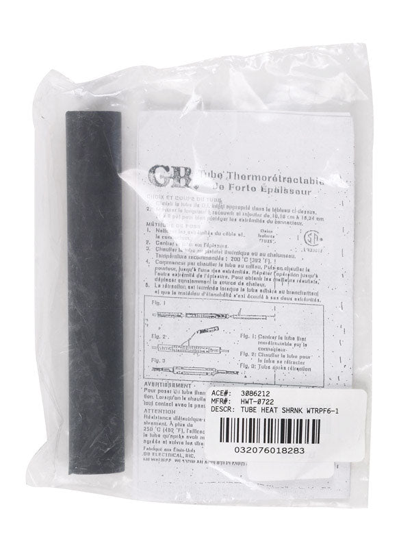 GARDNER BENDER - Gardner Bender 3/4 in. D Heat Shrink Tubing Black 1 pk