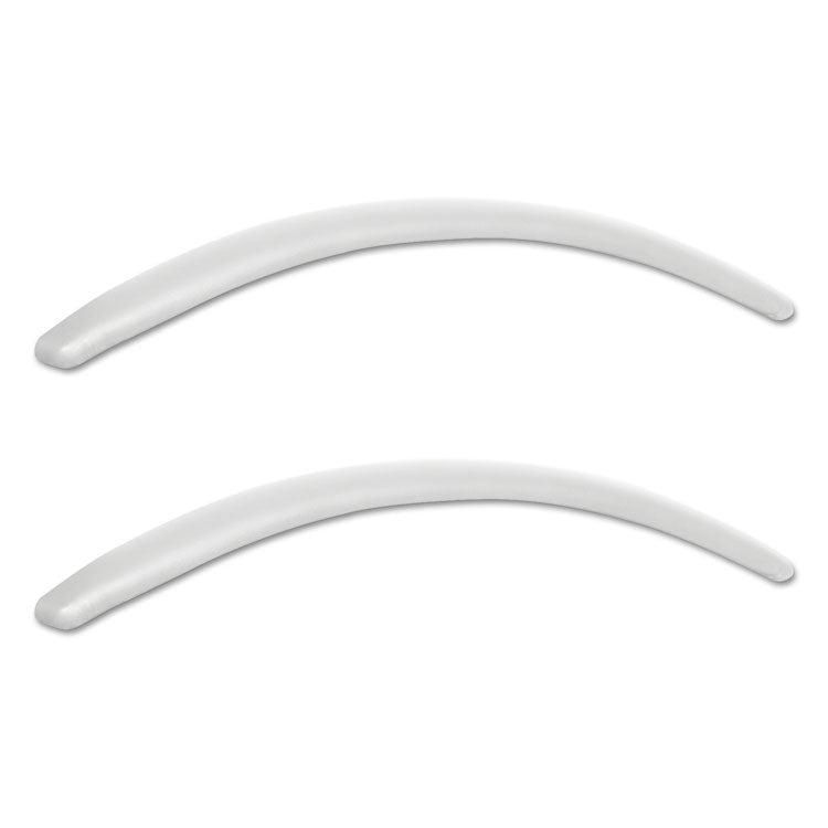 Alera - Neratoli Series Replacement Arm Pads for Alera Neratoli Series Chairs, Faux Leather, 1.77 x 15.15 x 0.59, White, 2/Set