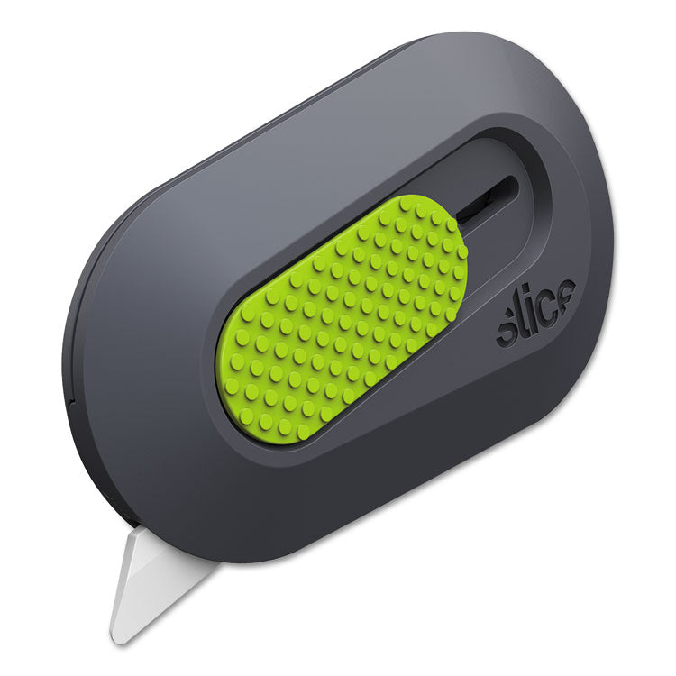slice - Mini Cutters, Double Sided, Replaceable, 1.29" Stainless Steel Blade, 2.5" Nylon Handle, Gray/Green