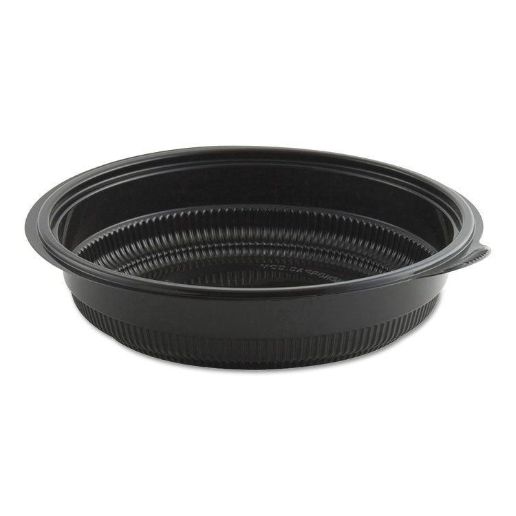 Anchor Packaging - MicroRaves Incredi-Bowl Base, 32 oz, 8.5" Diameter x 1.92"h, Black, Plastic, 150/Carton