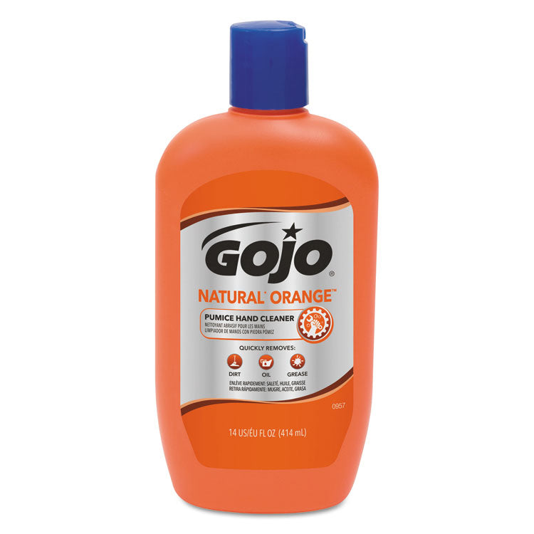 GOJO - NATURAL ORANGE Pumice Hand Cleaner, Citrus, 14 oz Bottle