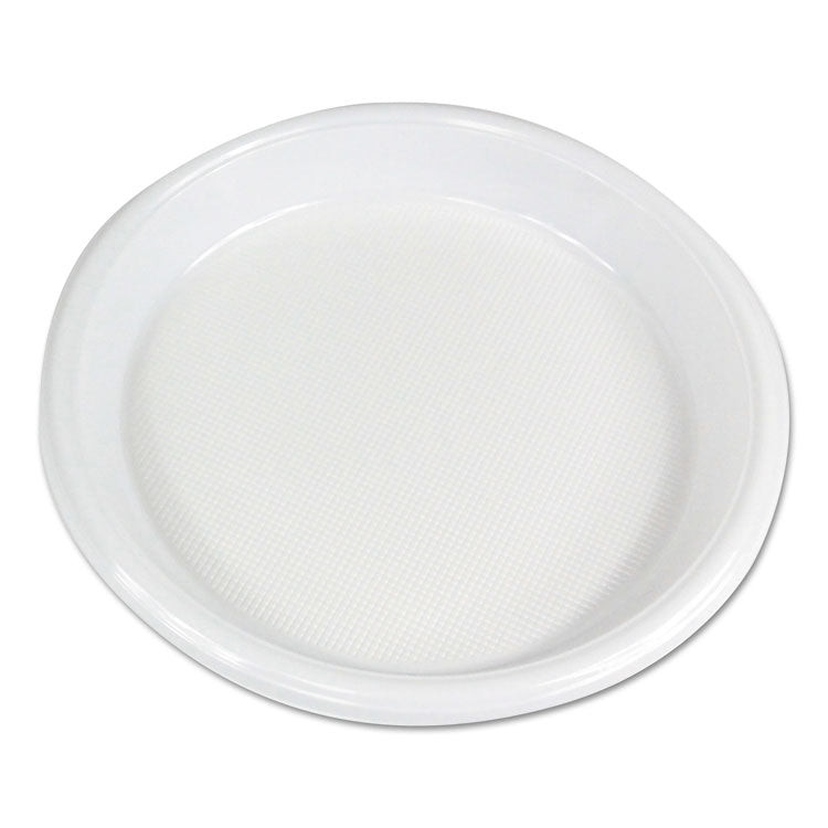 Boardwalk - Hi-Impact Plastic Dinnerware, Plate, 10" dia, White, 500/Carton